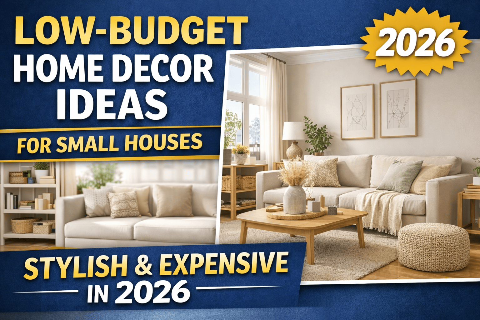 Low-Budget Home Decor Ideas for Small Houses That Look Stylish & Expensive in 2026