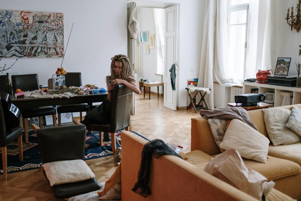 cluttered living room showing common home decor mistakes